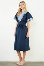 Load image into Gallery viewer, Navy Contrast Dress
