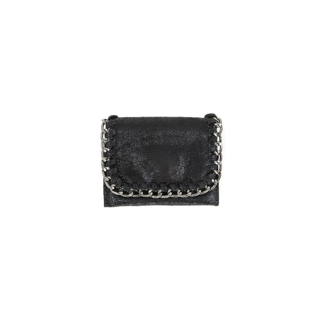 Suede Feel Chain Wallet