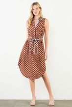Load image into Gallery viewer, Brown Polka Dot Dress
