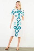 Load image into Gallery viewer, Cream Embroidered Midi Dress
