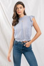 Load image into Gallery viewer, Light Chambray Back Tie Top
