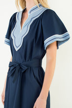 Load image into Gallery viewer, Navy Contrast Dress
