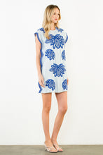 Load image into Gallery viewer, Blue Embroidered Striped Dress
