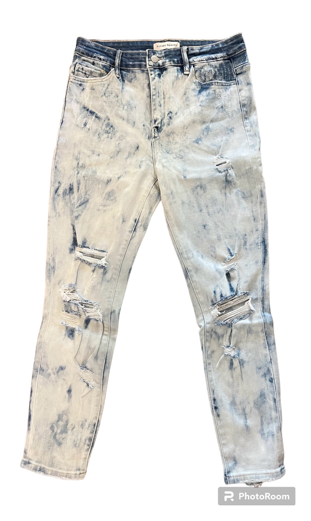 Bleached High Rise Skinny Jeans