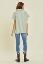 Load image into Gallery viewer, Mint Half Button Polo Top
