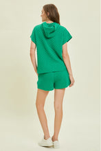 Load image into Gallery viewer, Forest Green Checked Puff Short Set
