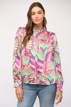 Load image into Gallery viewer, Purple Tropical Blouse
