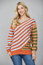 Load image into Gallery viewer, Crisscross Stripe Sweater
