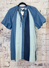 Load image into Gallery viewer, Colorblock Denim Dress
