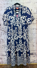 Load image into Gallery viewer, Navy and Cream Floral Midi
