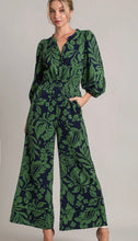Load image into Gallery viewer, Navy and Green Jumpsuit
