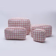 Load image into Gallery viewer, X-Large Tweed Cosmetic Bag
