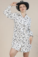 Load image into Gallery viewer, Horse Print Shirt Dress
