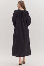 Load image into Gallery viewer, Black Embroidered Maxi
