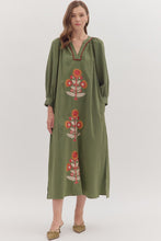 Load image into Gallery viewer, Olive Embroidered Maxi
