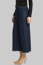 Load image into Gallery viewer, Dark Denim Fringe Pants
