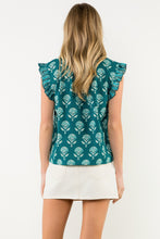 Load image into Gallery viewer, Teal Floral Top
