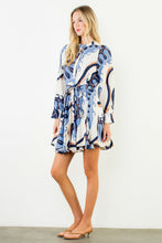 Load image into Gallery viewer, Blue and Cream Dress
