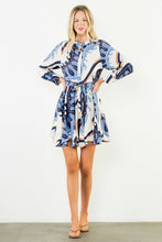 Load image into Gallery viewer, Blue and Cream Dress
