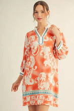Load image into Gallery viewer, Orange Boho Style Dress
