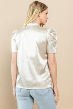 Load image into Gallery viewer, Gold Satin  Folded Sleeve Top
