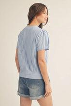 Load image into Gallery viewer, Sky Blue Short Sleeve Sweater
