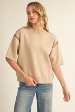 Load image into Gallery viewer, Stitch Accent Lightweight Sweater
