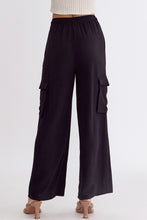 Load image into Gallery viewer, Black Wide Leg Utility Pants
