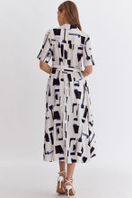 Load image into Gallery viewer, White Abstract Print Dress
