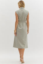 Load image into Gallery viewer, Sage Zip Up Midi Dress
