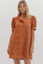 Load image into Gallery viewer, Burnt Orange 3D Pattern Dress
