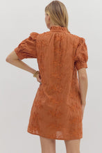 Load image into Gallery viewer, Burnt Orange 3D Pattern Dress
