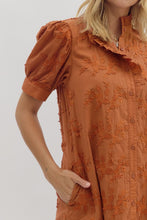 Load image into Gallery viewer, Burnt Orange 3D Pattern Dress
