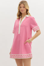Load image into Gallery viewer, Pink Embroidered Accent Dress
