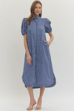 Load image into Gallery viewer, Navy Striped Maxi Dress
