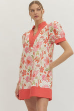 Load image into Gallery viewer, Pink Contrast Floral Dress
