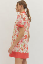 Load image into Gallery viewer, Pink Contrast Floral Dress
