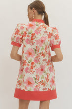 Load image into Gallery viewer, Pink Contrast Floral Dress
