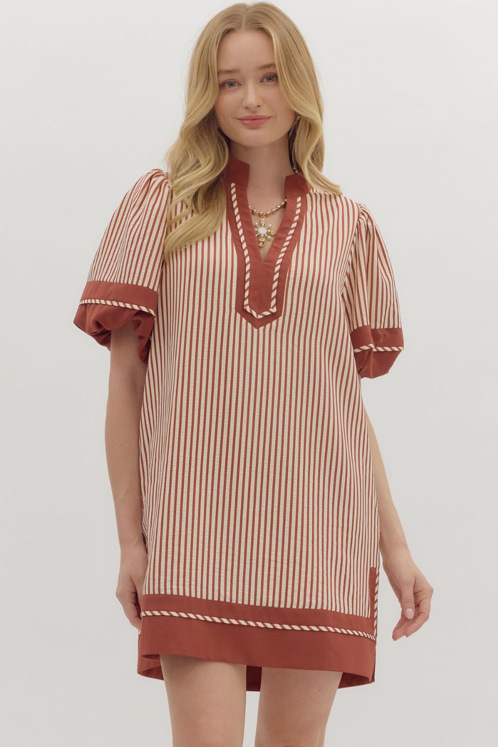 Brick Striped Dress