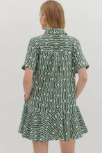 Load image into Gallery viewer, Green Pattern Dress
