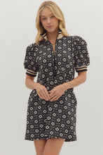 Load image into Gallery viewer, Black Floral Textured Dress
