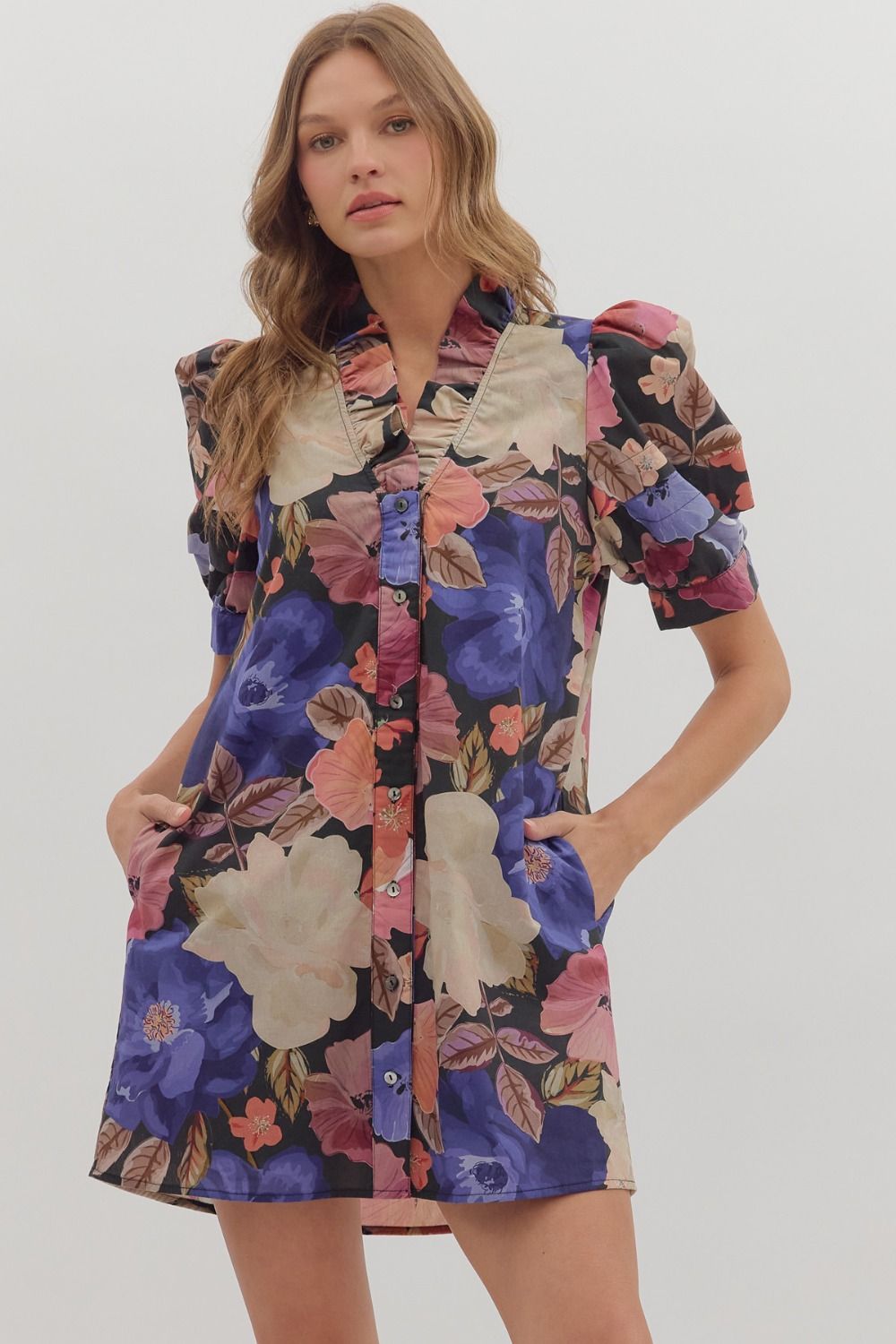 Floral Puff Sleeve Dress