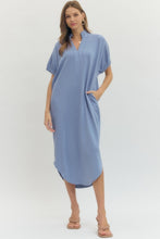 Load image into Gallery viewer, Chambray T-shirt Maxi Dress
