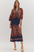 Load image into Gallery viewer, Navy Geometric Midi
