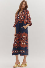Load image into Gallery viewer, Navy Geometric Midi

