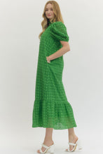 Load image into Gallery viewer, Green Eyelet Maxi Dress
