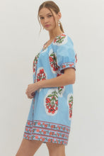 Load image into Gallery viewer, Light Blue Bouquet Dress
