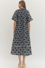 Load image into Gallery viewer, Navy Goe Print Maxi Dress
