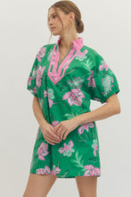 Load image into Gallery viewer, Green Floral Contrast Dress
