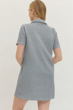 Load image into Gallery viewer, Navy Gingham Zip Dress
